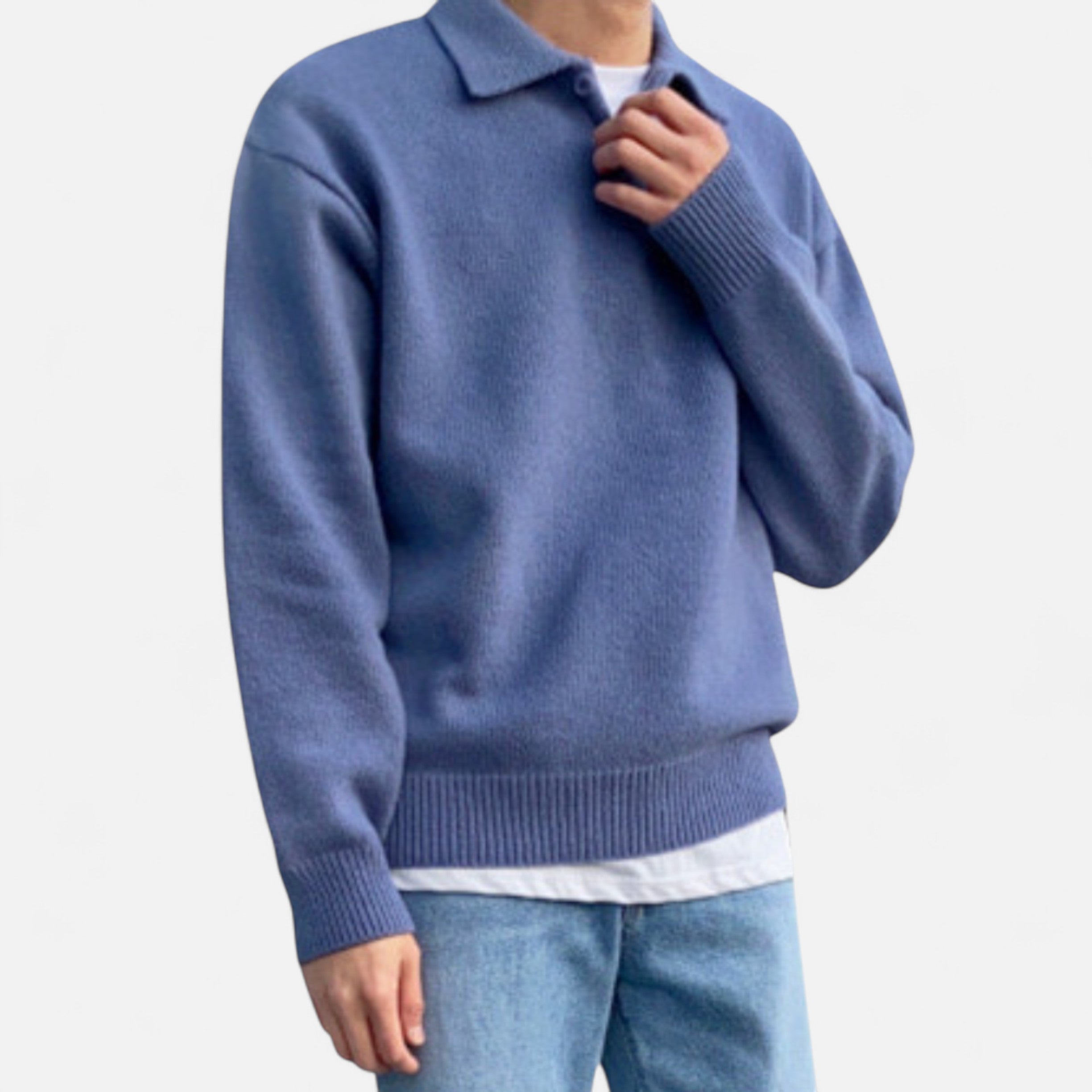 Solenne | Men’s Wool Half-Zip Heritage Sweater