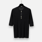 Solenne | Women’s Slim-Fit Knitted Short-Sleeve Sweater