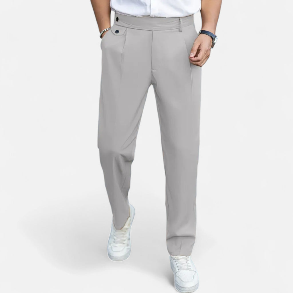 Solenne | Men’s Oxford Loose Fit Dress Trousers