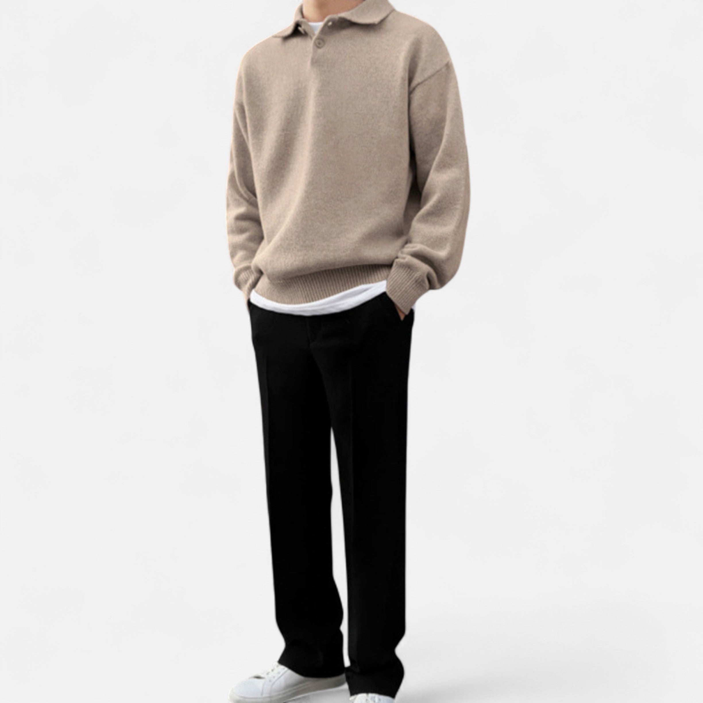 Solenne | Men’s Wool Half-Zip Heritage Sweater