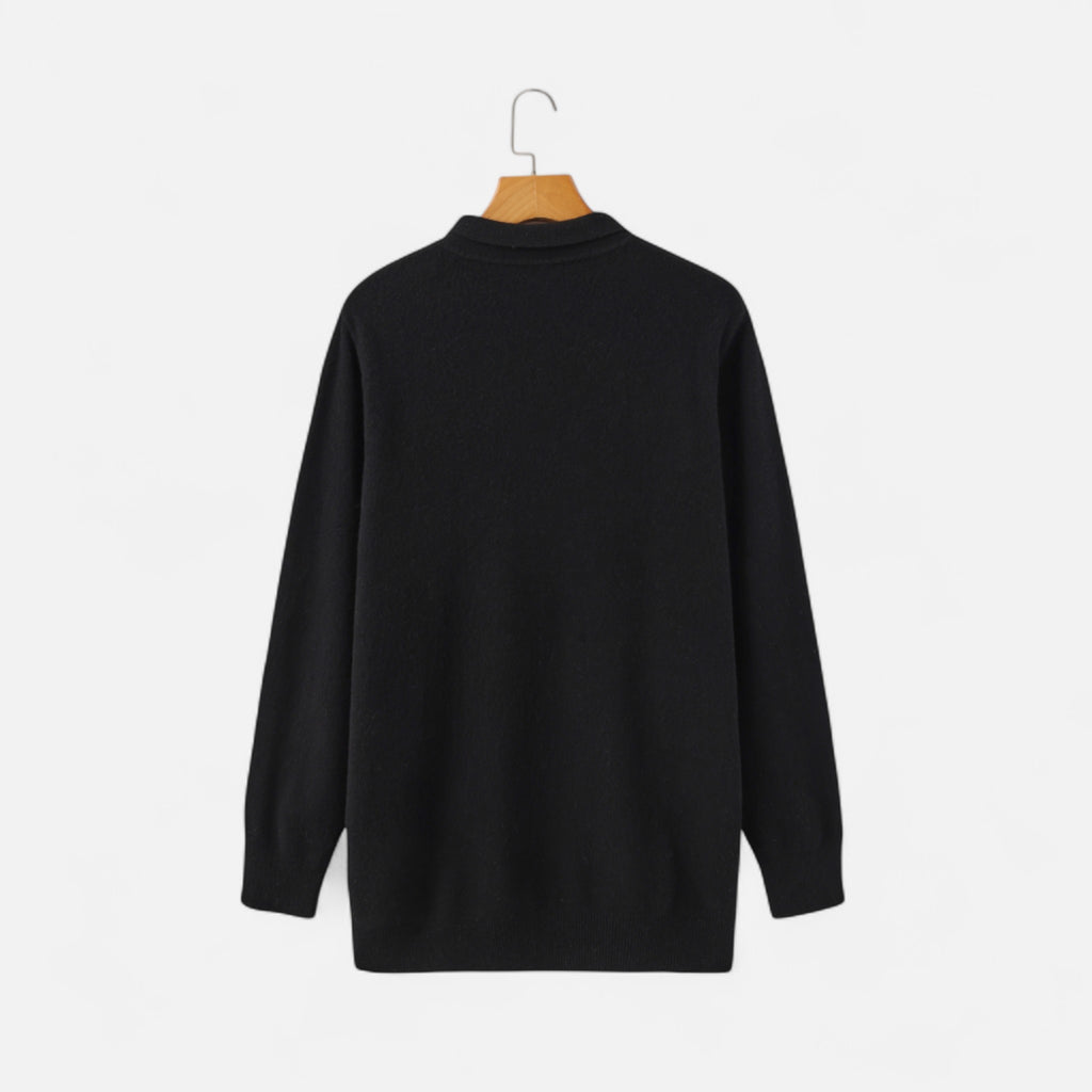 Solenne | Men’s Pure Cashmere Polo Knit