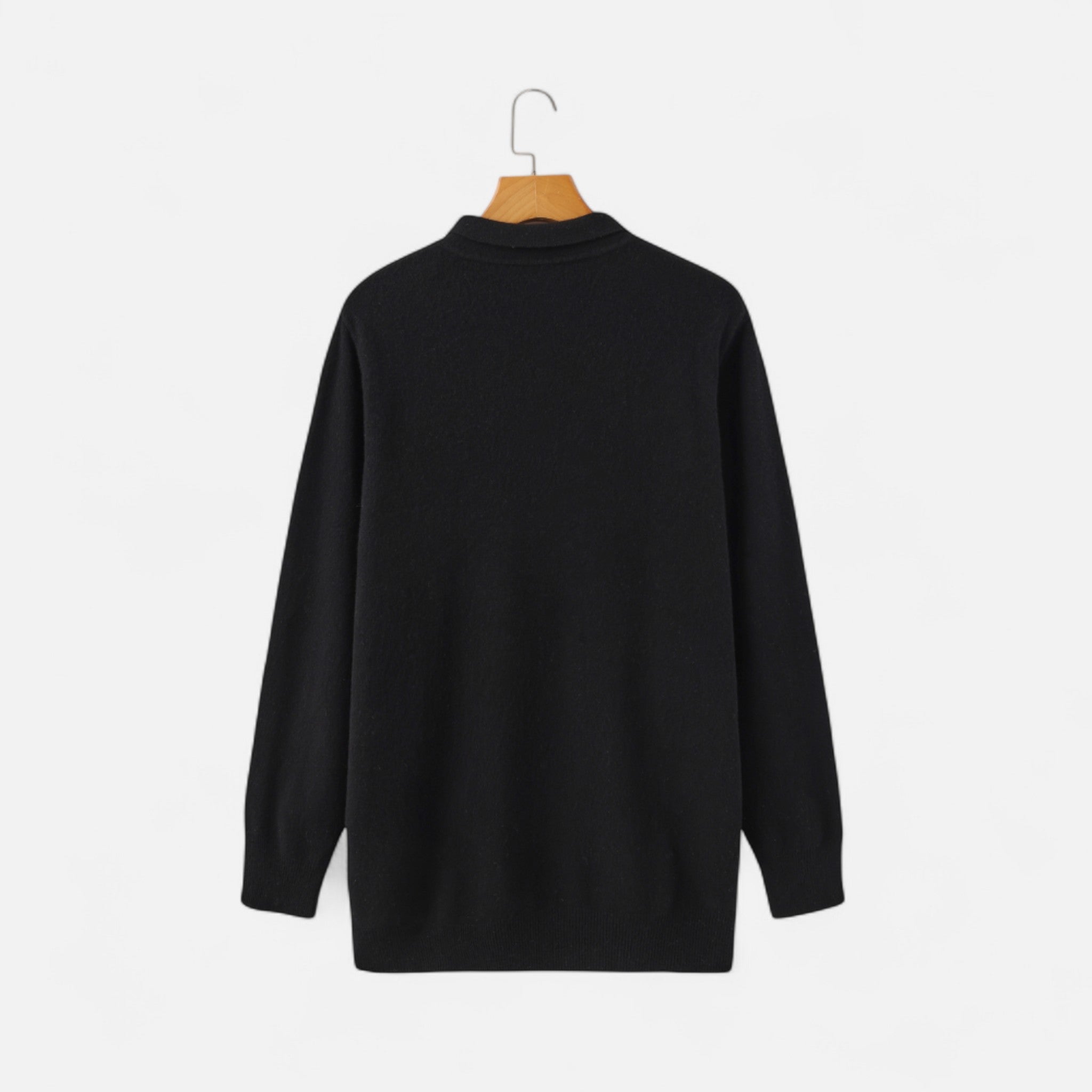 Solenne | Men’s Pure Cashmere Polo Knit