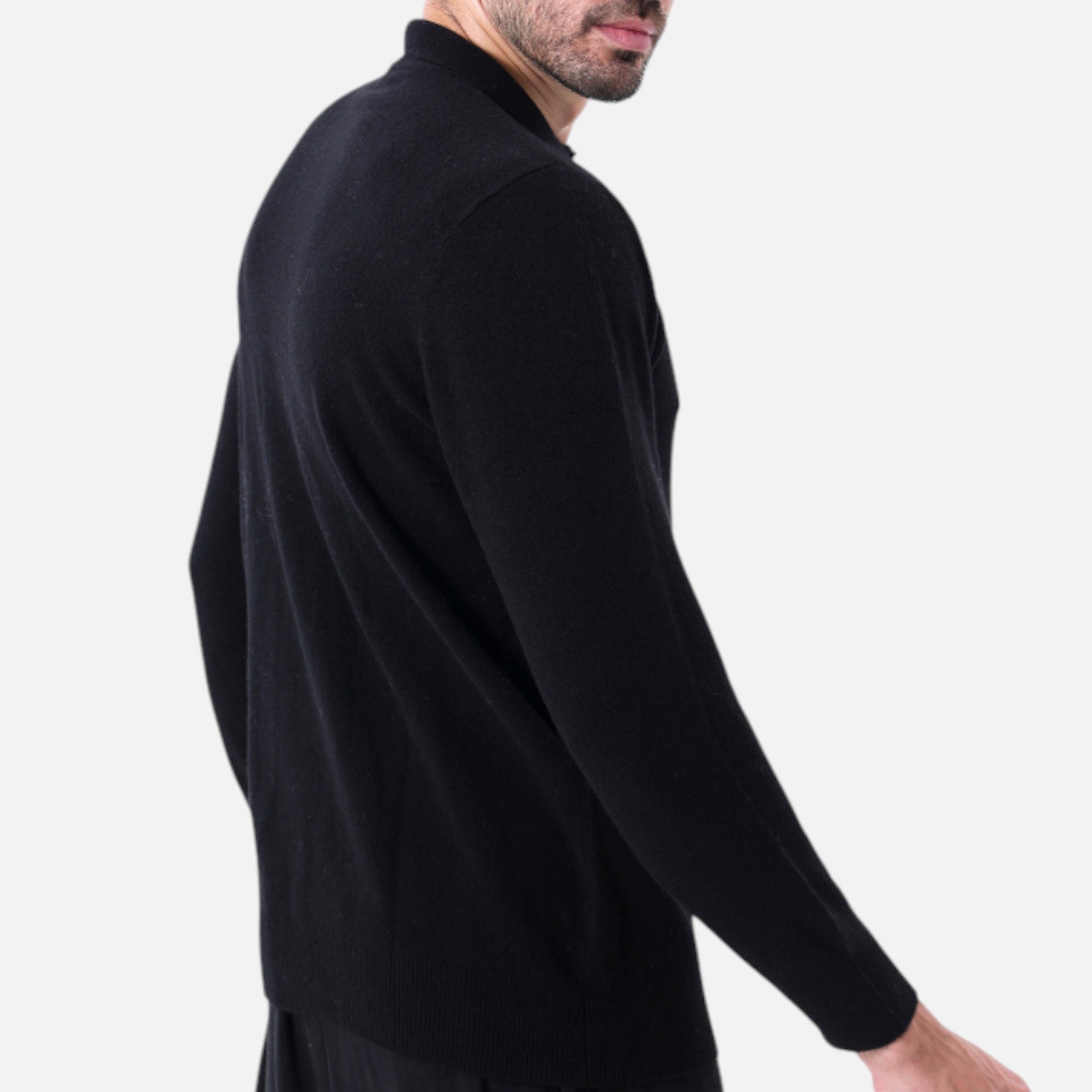 Solenne | Men’s Pure Cashmere Polo Knit