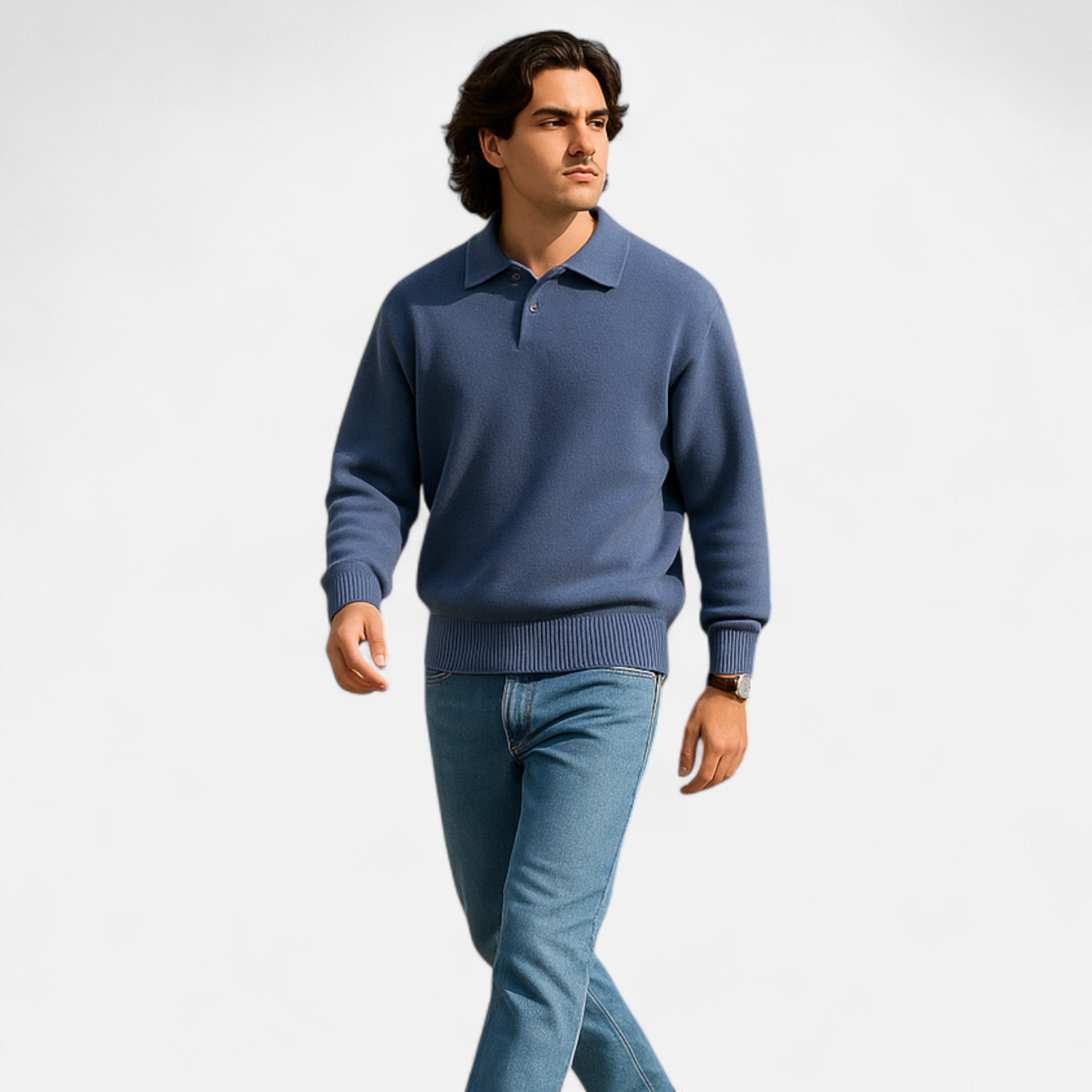 Solenne | Men’s Wool Half-Zip Heritage Sweater