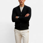 Solenne | Men’s Pure Cashmere Button-Front Cardigan