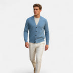 Solenne | Men’s Pure Cashmere Button-Front Cardigan