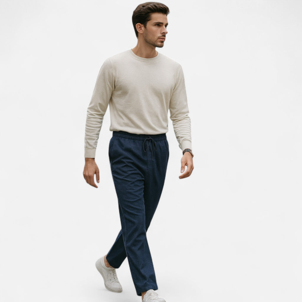 Solenne | Men’s Portofino Relaxed Linen Trousers