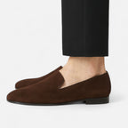 Solenne | Men’s Riviera Brown Suede Loafers
