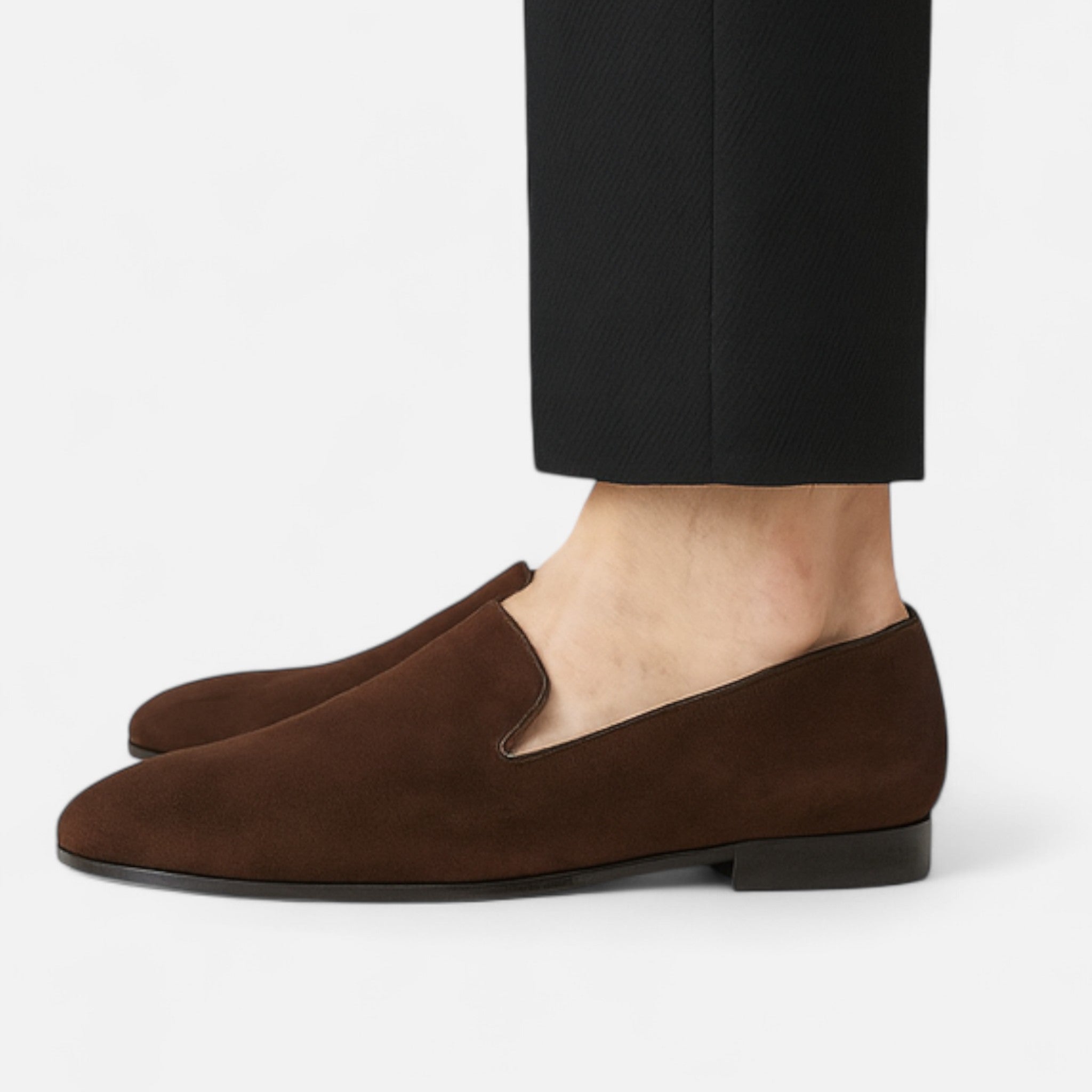 Solenne | Men’s Riviera Brown Suede Loafers