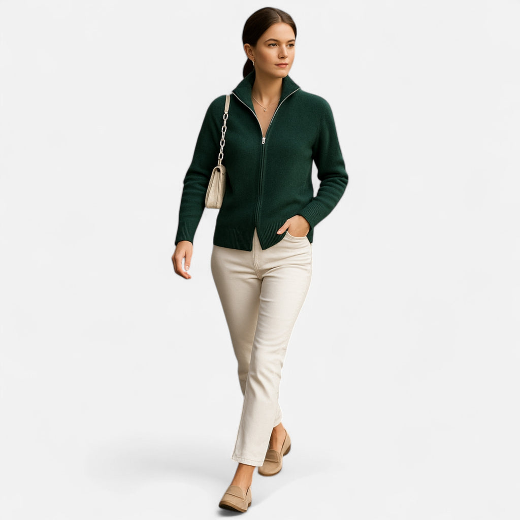 Solenne | Women’s Dual-Zip Colour-Block Sweater