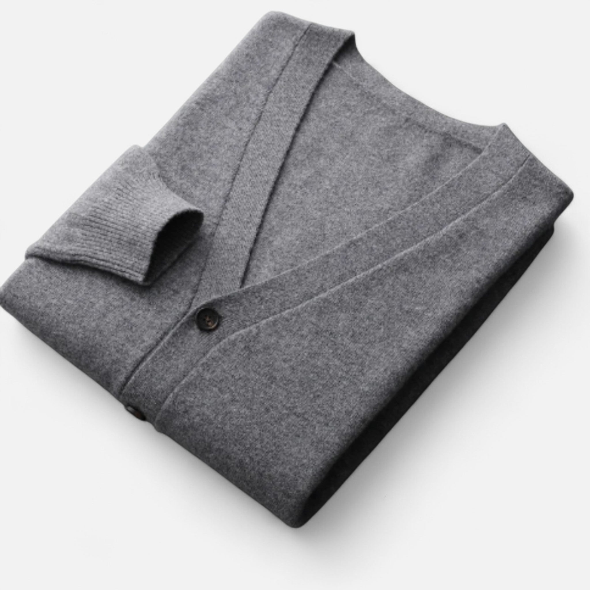 Solenne | Men’s Pure Cashmere Button-Front Cardigan