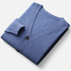 Solenne | Men’s Pure Cashmere Button-Front Cardigan