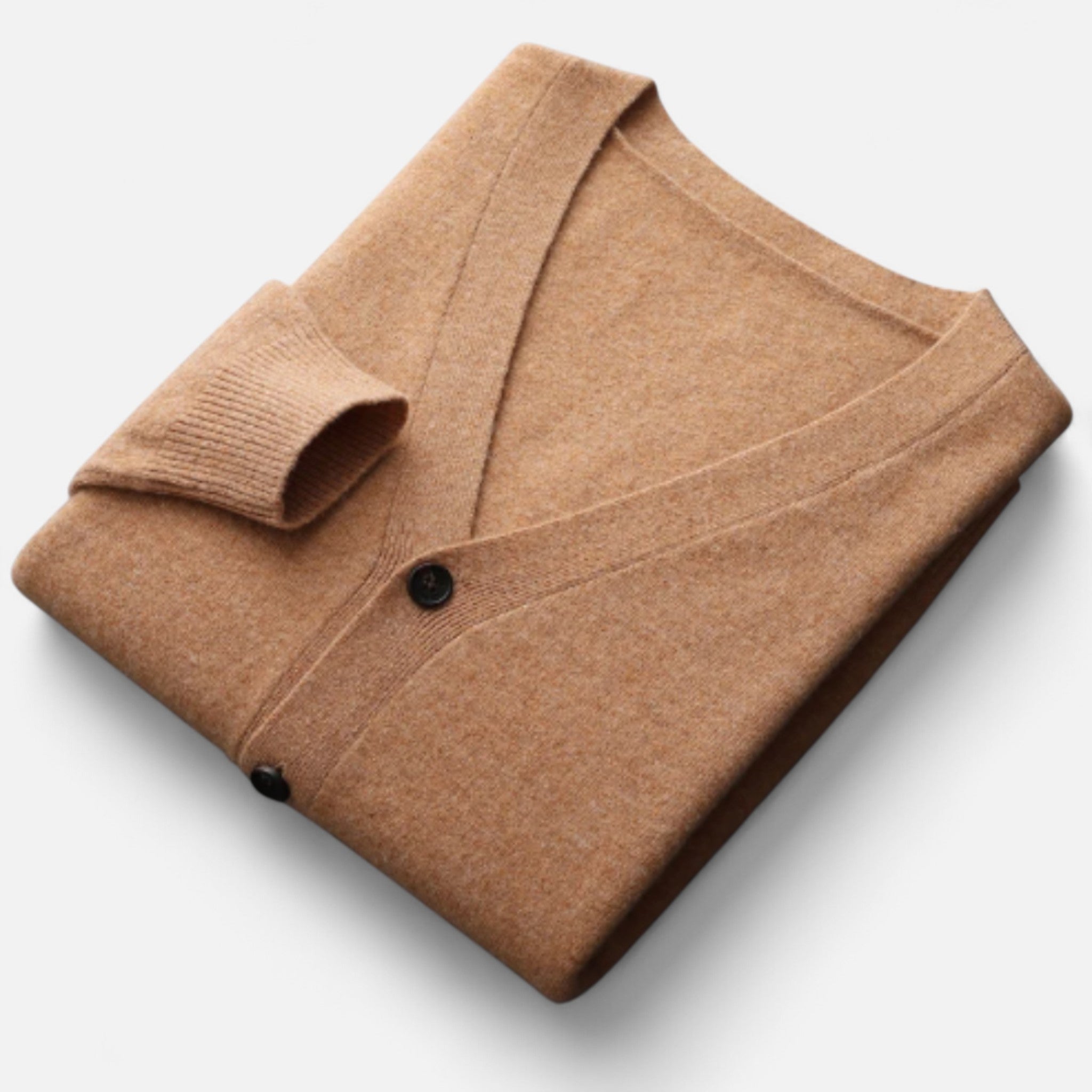 Solenne | Men’s Pure Cashmere Button-Front Cardigan