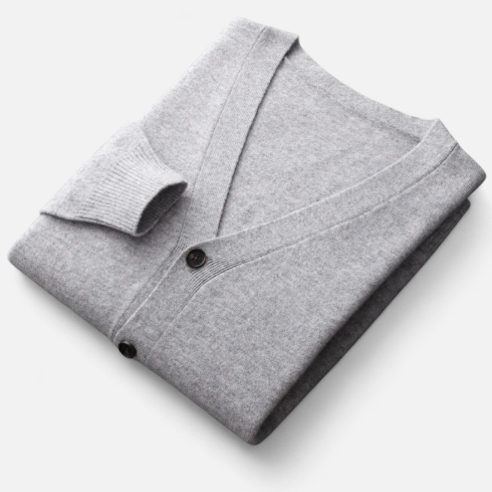 Solenne | Men’s Pure Cashmere Button-Front Cardigan