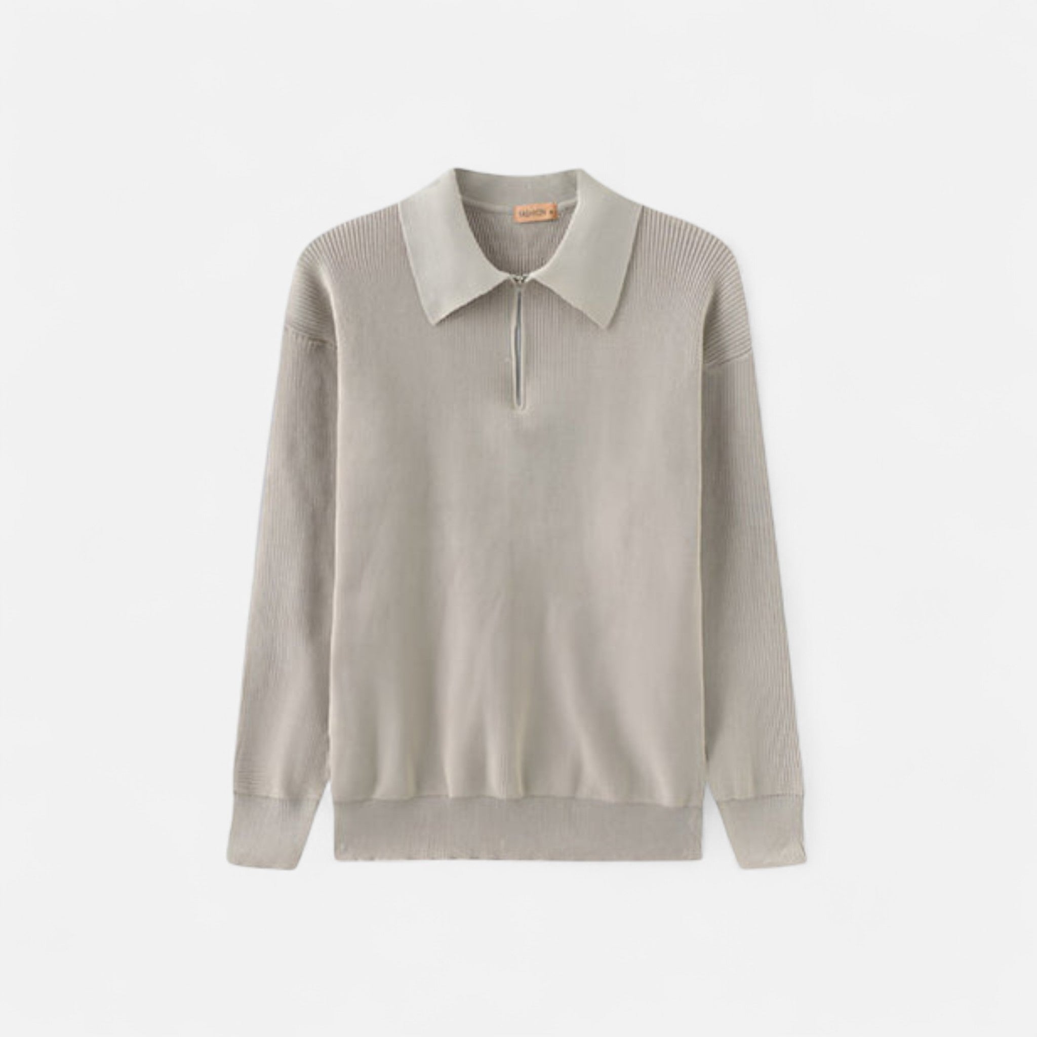 Solenne | Men’s Cotton Half-Zip Knit Sweater