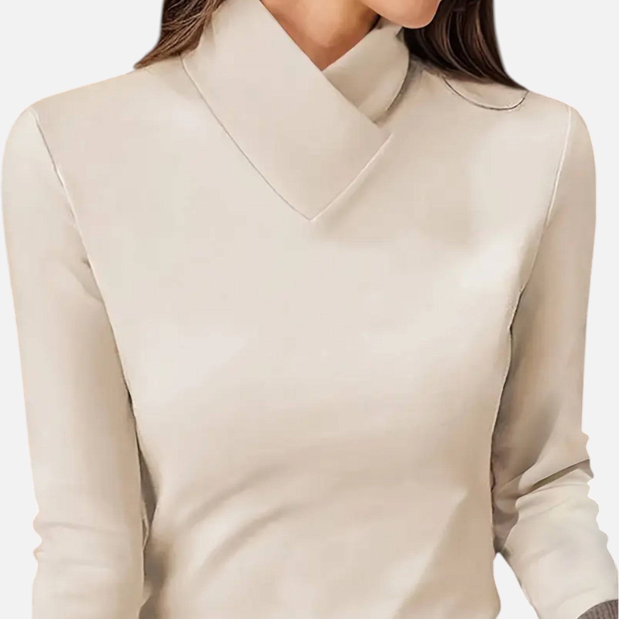 Solenne | Women’s Warm High-Neck Knit Shirt