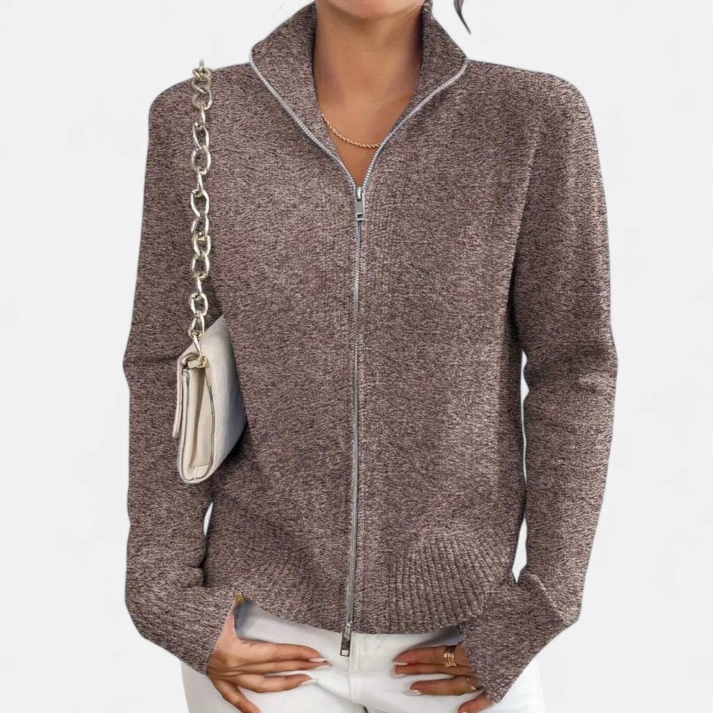 Solenne | Women’s Dual-Zip Colour-Block Sweater