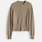 Solenne | Women’s Elegant Knit Button-Front Cardigan