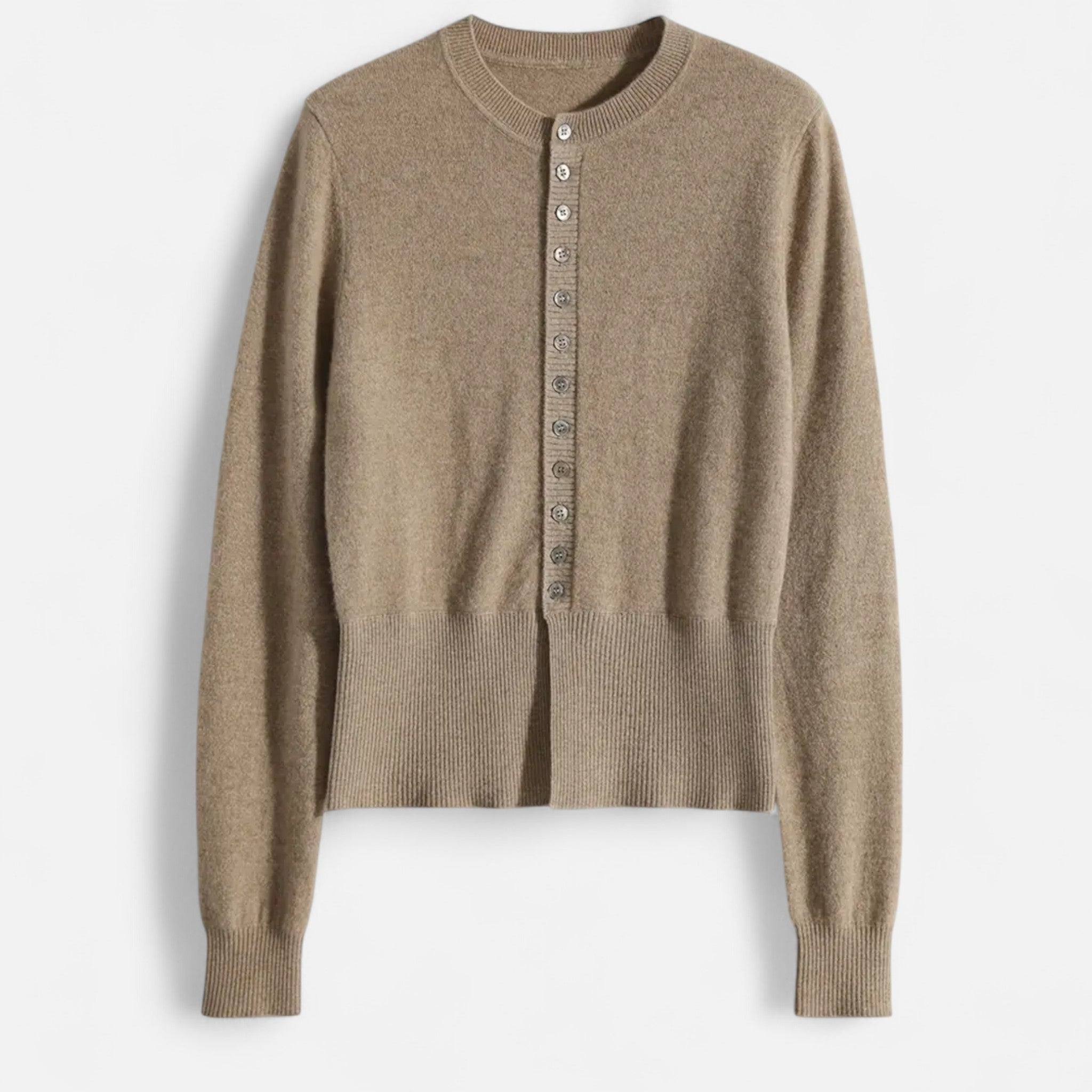 Solenne | Women’s Elegant Knit Button-Front Cardigan