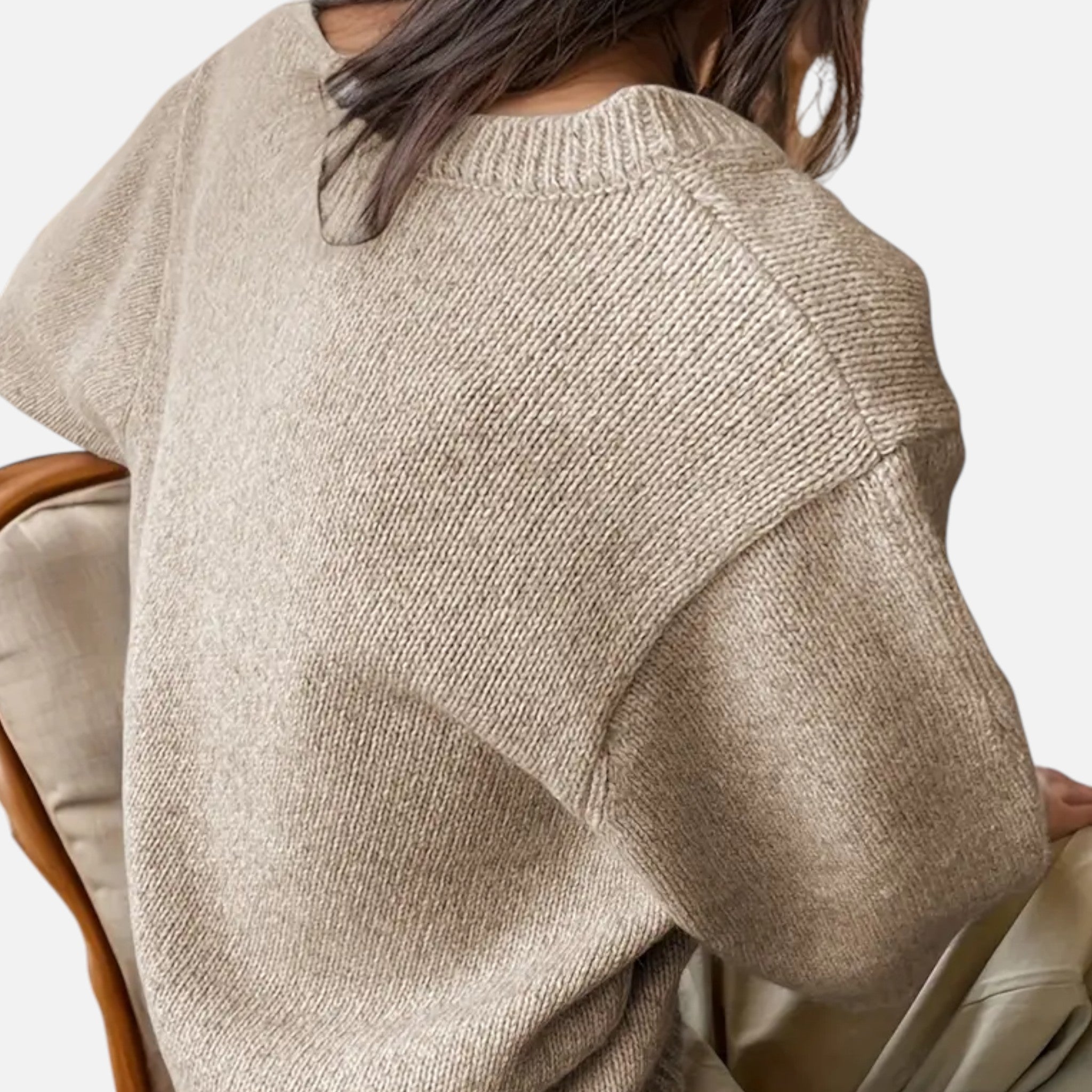 Solenne | Women’s V-Neck Rib-Knit Short-Sleeve Sweater