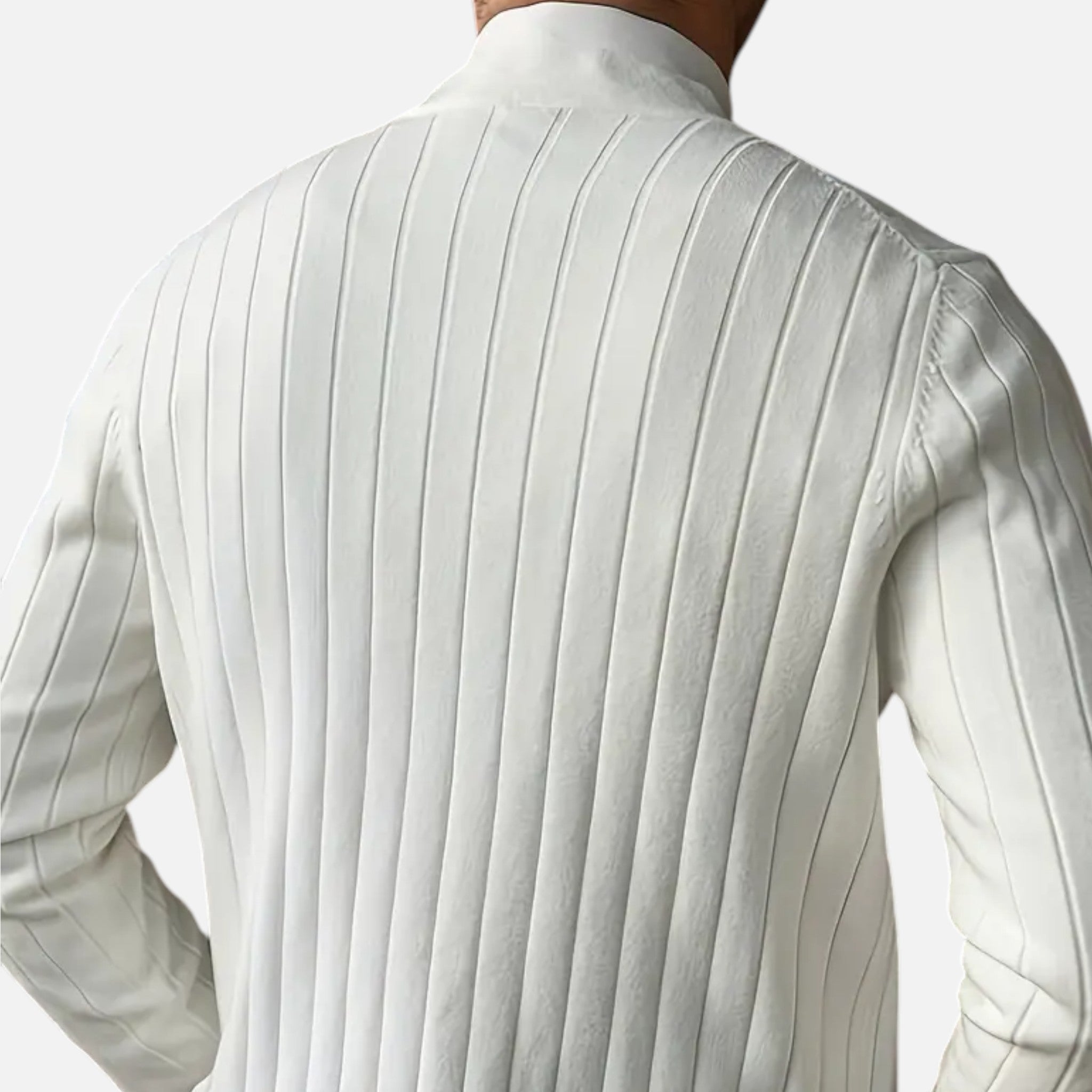 Solenne | Men’s Wool V-Neck Button-Front Cardigan