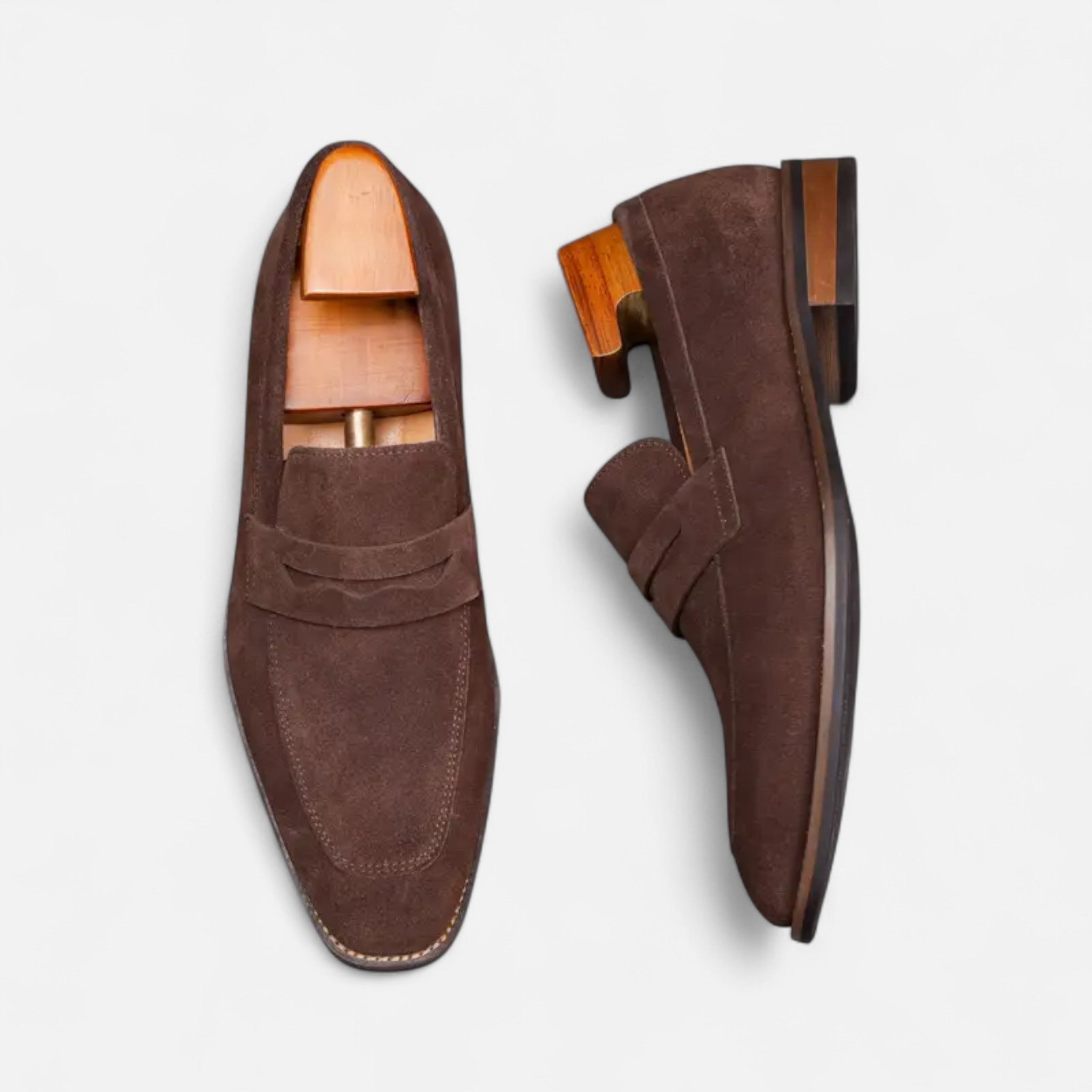 Solenne | Men’s Cowhide Slip-On Penny Loafers