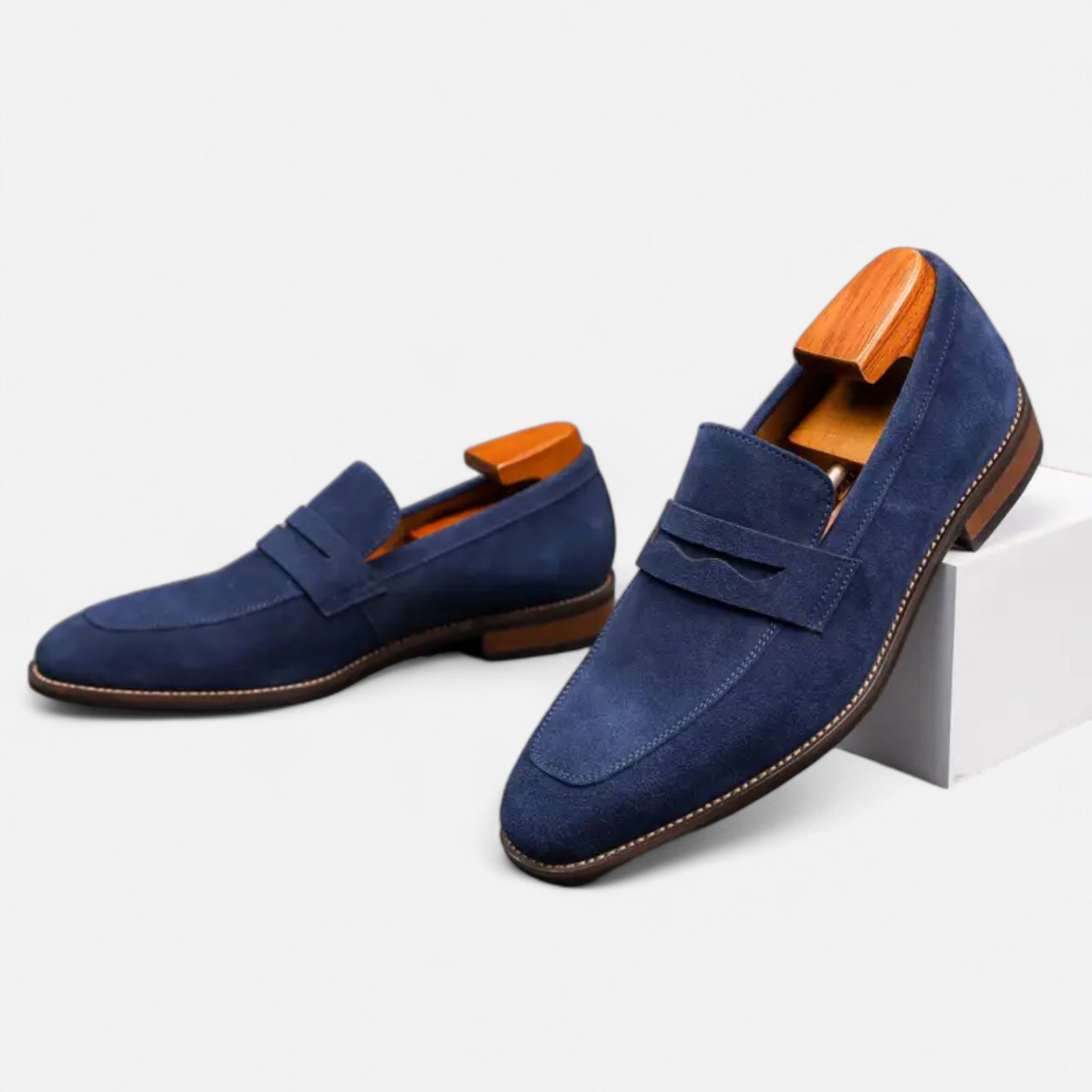 Solenne | Men’s Cowhide Slip-On Penny Loafers
