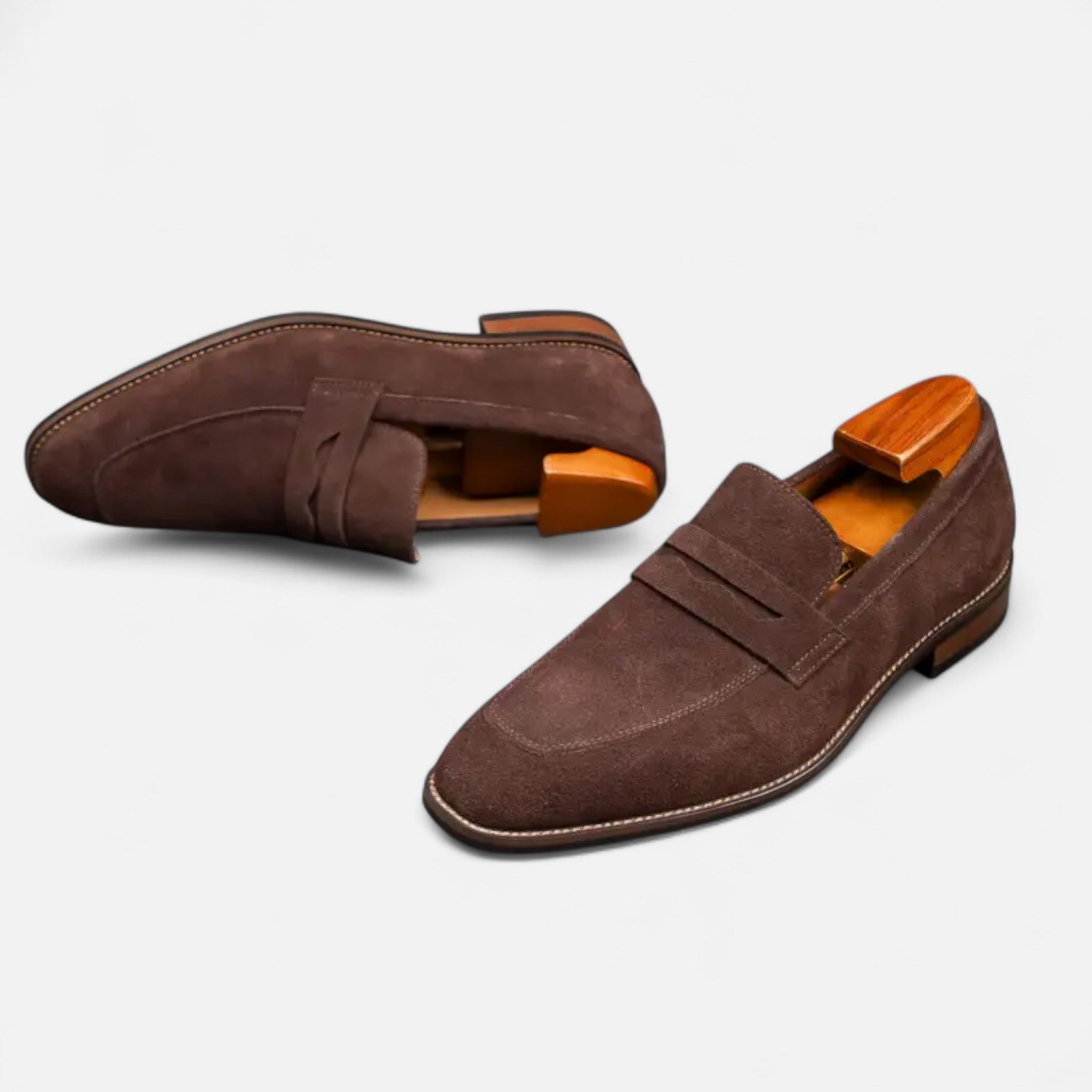 Solenne | Men’s Cowhide Slip-On Penny Loafers