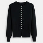 Solenne | Women’s Elegant Knit Button-Front Cardigan