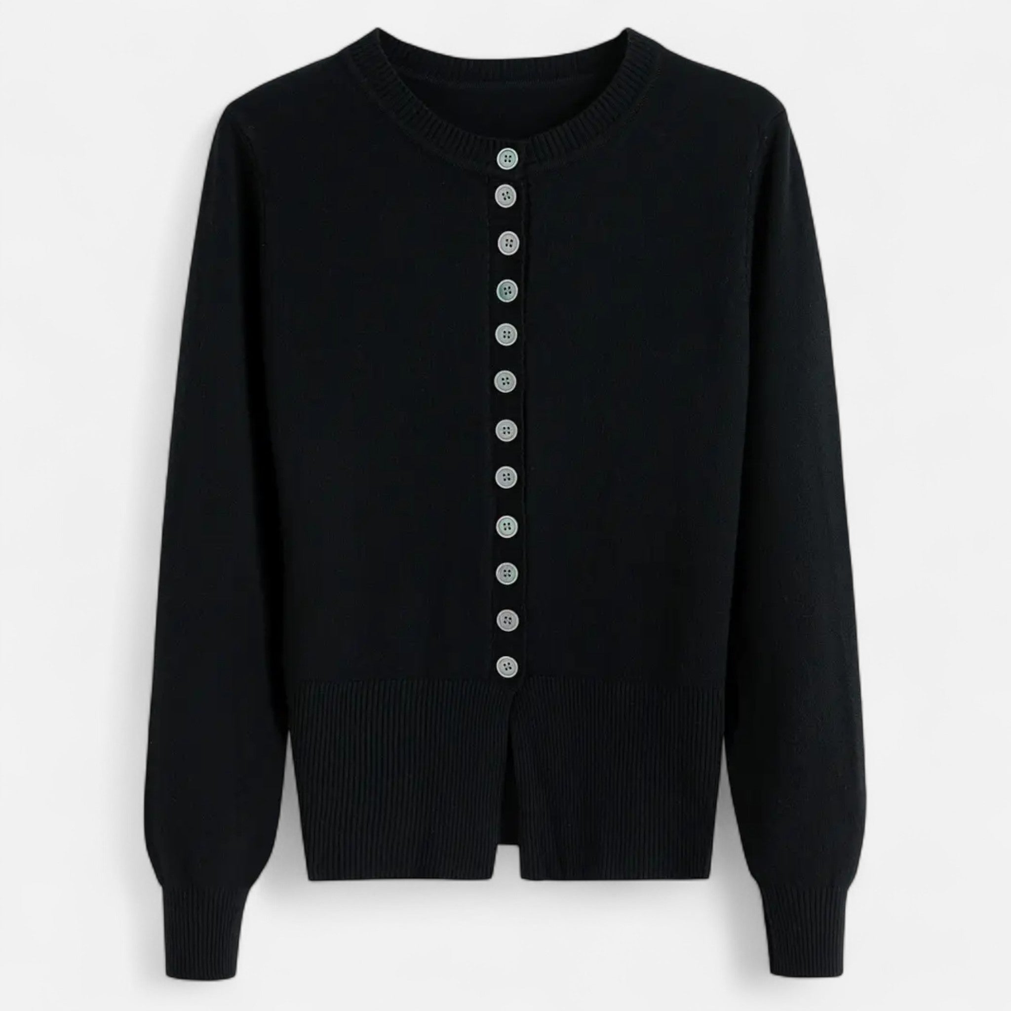 Solenne | Women’s Elegant Knit Button-Front Cardigan