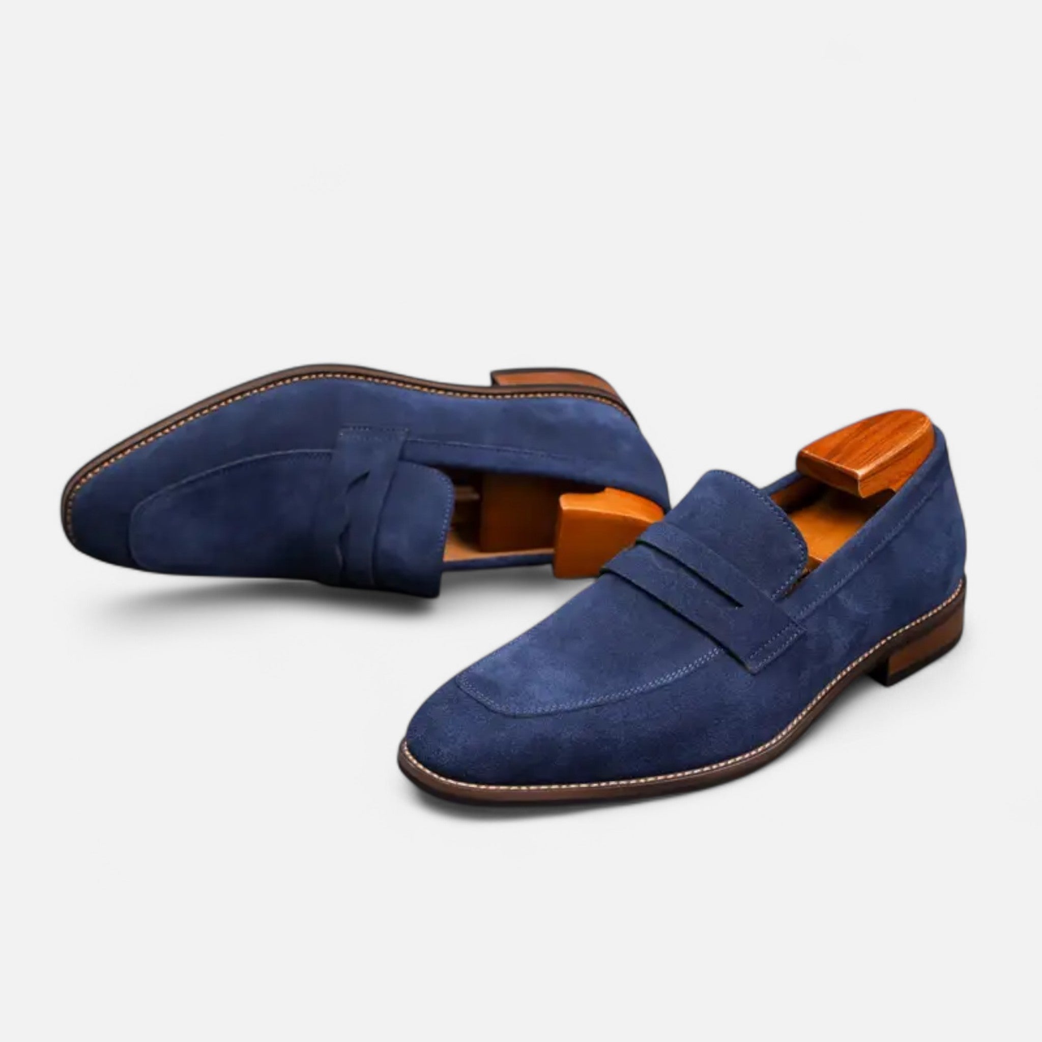 Solenne | Men’s Cowhide Slip-On Penny Loafers