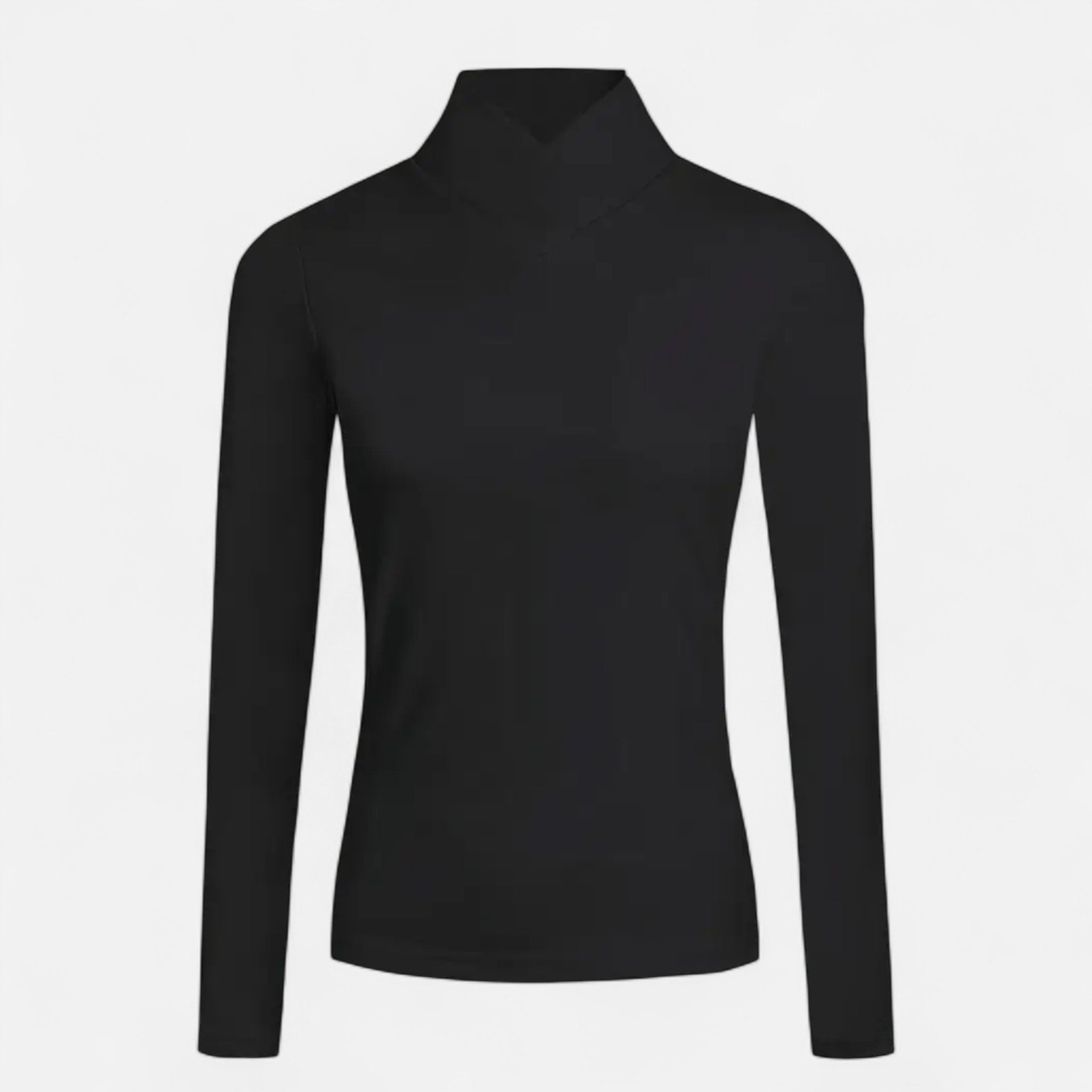 Solenne | Women’s Warm High-Neck Knit Shirt