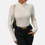 Solenne | Women’s Warm High-Neck Knit Shirt