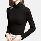 Solenne | Women’s Warm High-Neck Knit Shirt