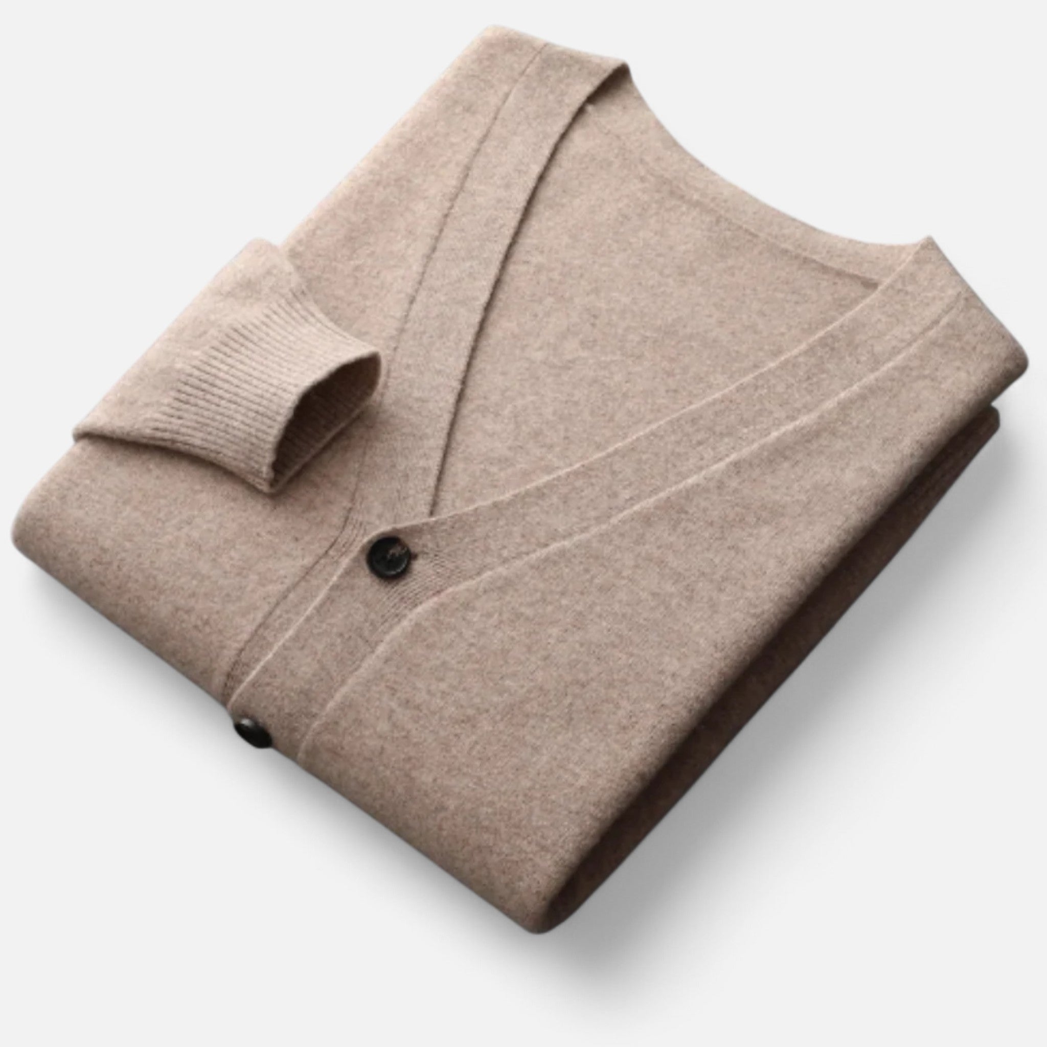 Solenne | Men’s Pure Cashmere Button-Front Cardigan