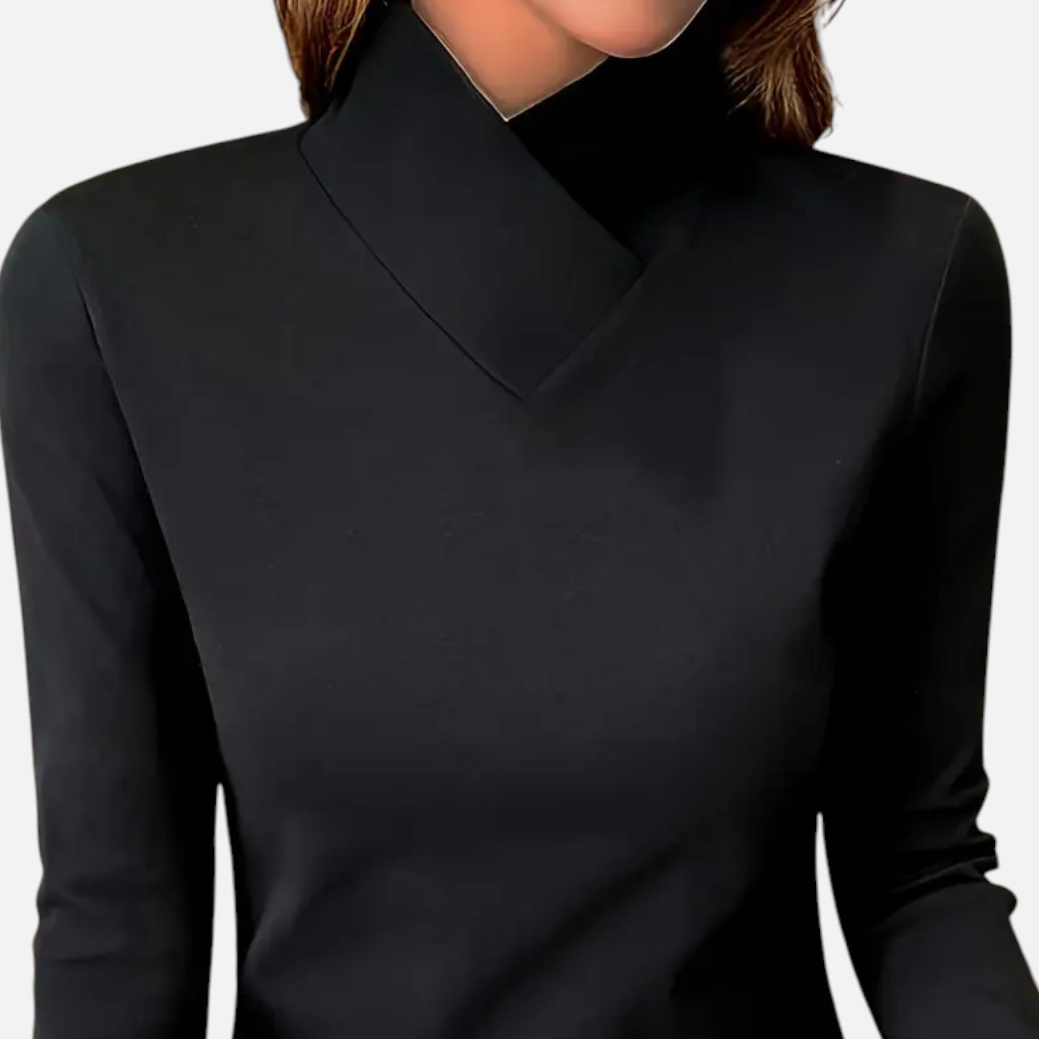 Solenne | Women’s Warm High-Neck Knit Shirt