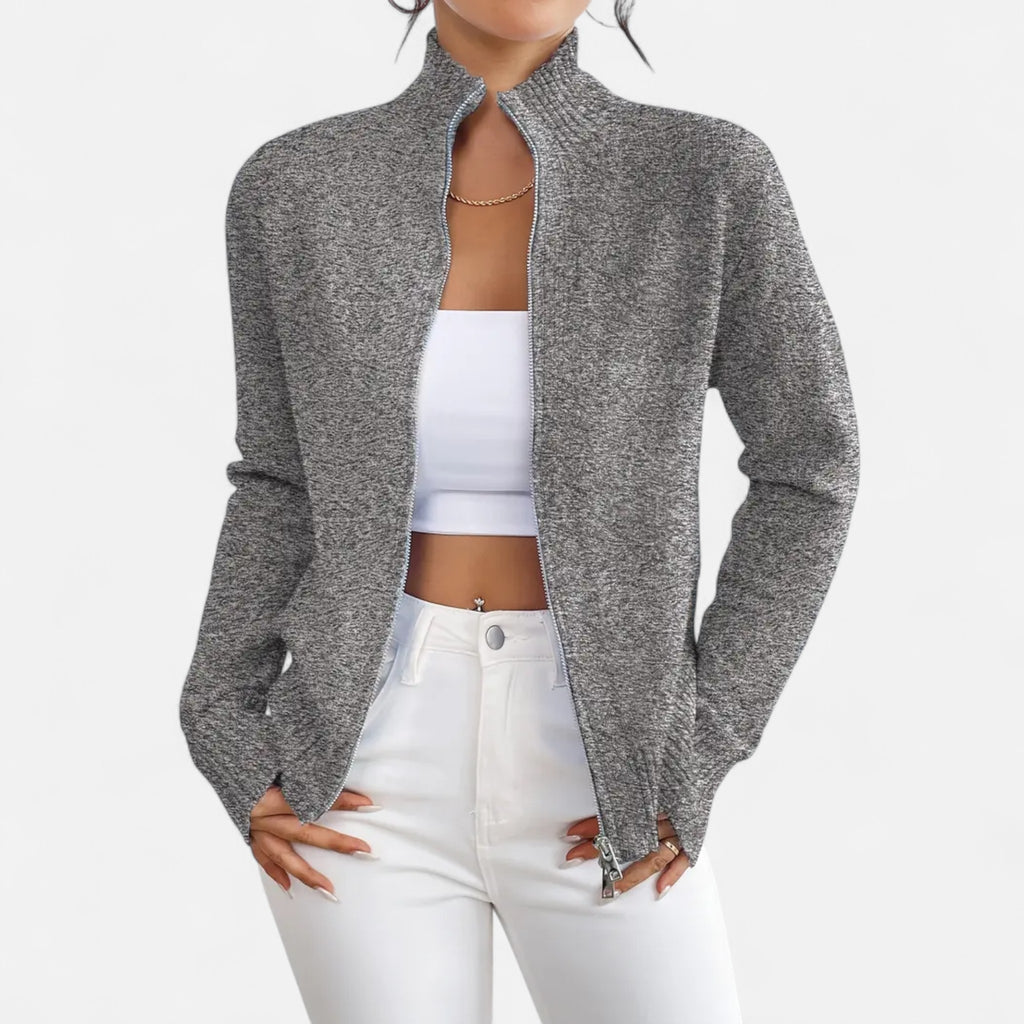 Solenne | Women’s Dual-Zip Colour-Block Sweater