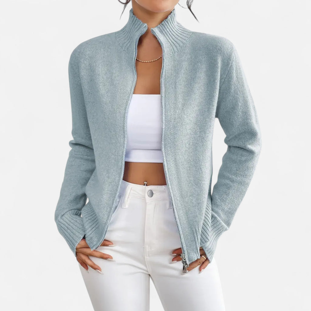 Solenne | Women’s Dual-Zip Colour-Block Sweater