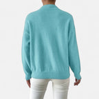 Solenne | Women’s Elegant Mock-Neck Pullover Sweater