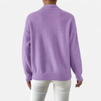 Solenne | Women’s Elegant Mock-Neck Pullover Sweater