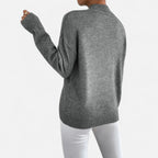 Solenne | Women’s Elegant Mock-Neck Pullover Sweater