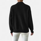 Solenne | Women’s Elegant Mock-Neck Pullover Sweater