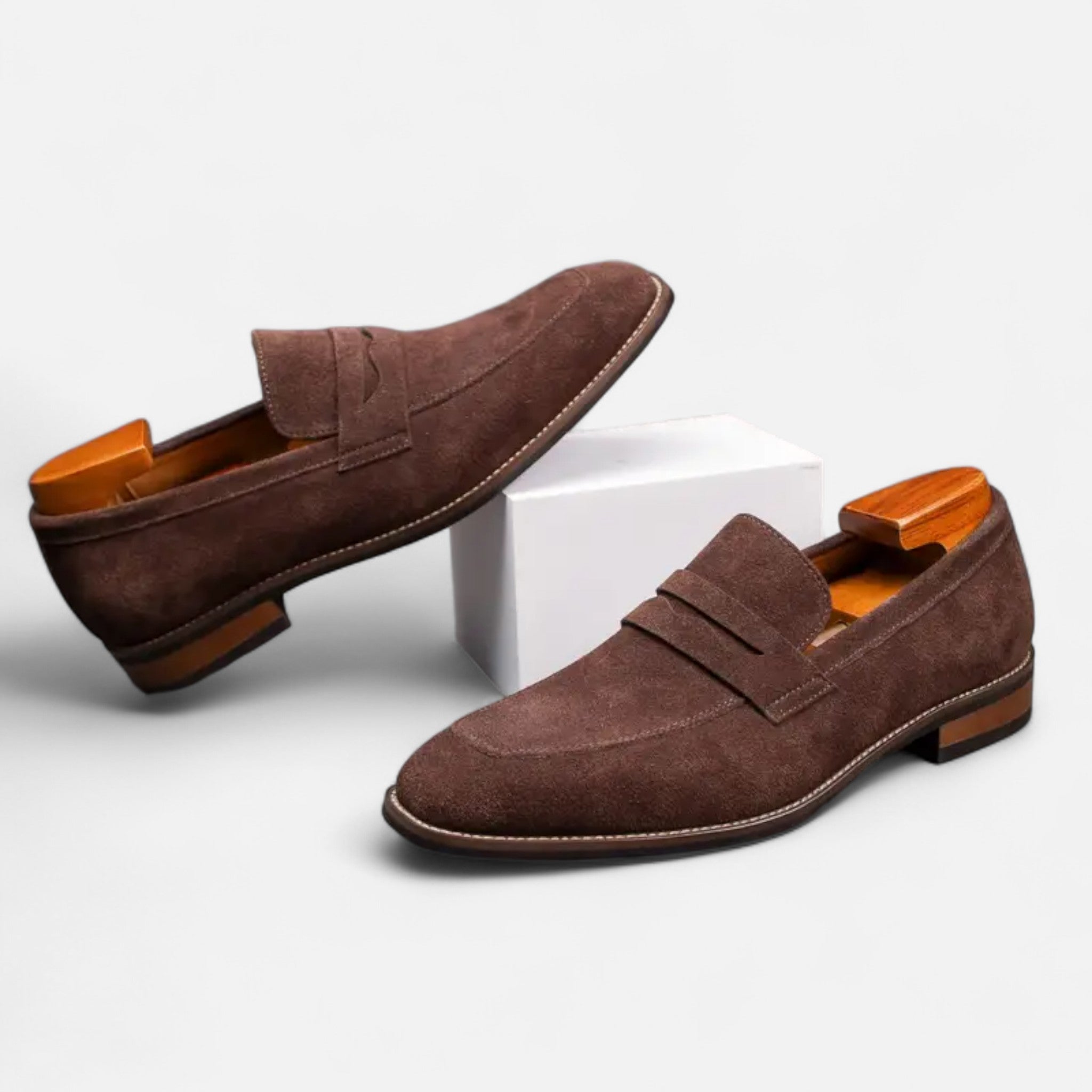 Solenne | Men’s Cowhide Slip-On Penny Loafers