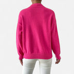 Solenne | Women’s Elegant Mock-Neck Pullover Sweater