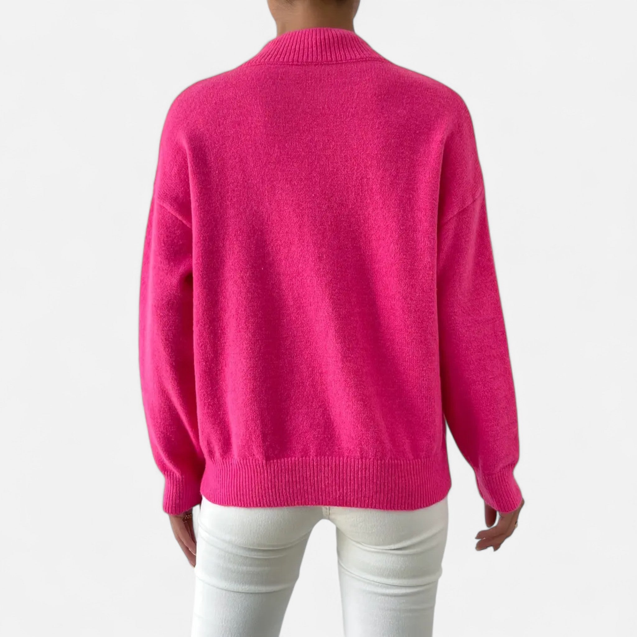 Solenne | Women’s Elegant Mock-Neck Pullover Sweater
