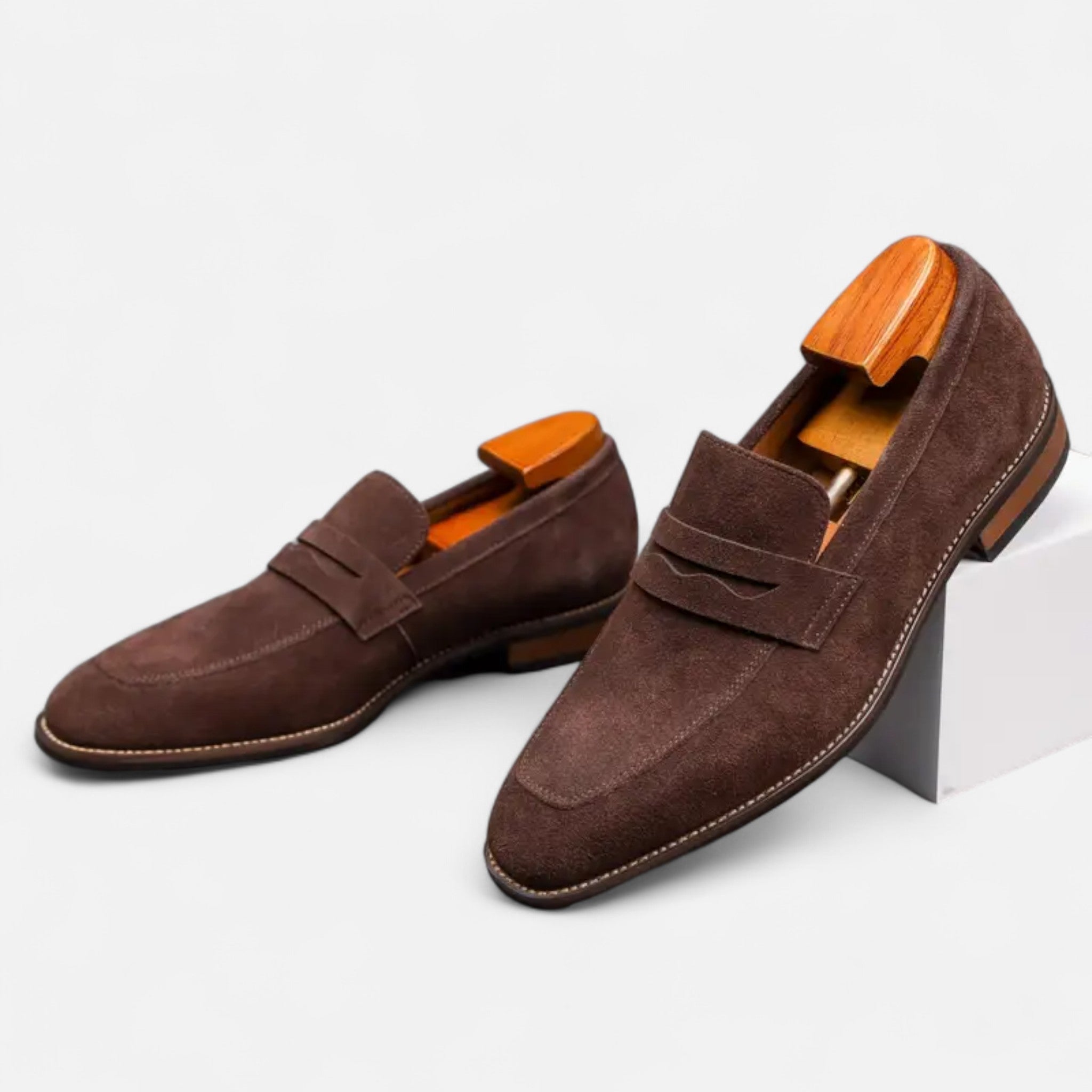 Solenne | Men’s Cowhide Slip-On Penny Loafers