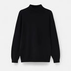 Solenne | Men’s Half-Turtleneck Cotton Blend Sweater