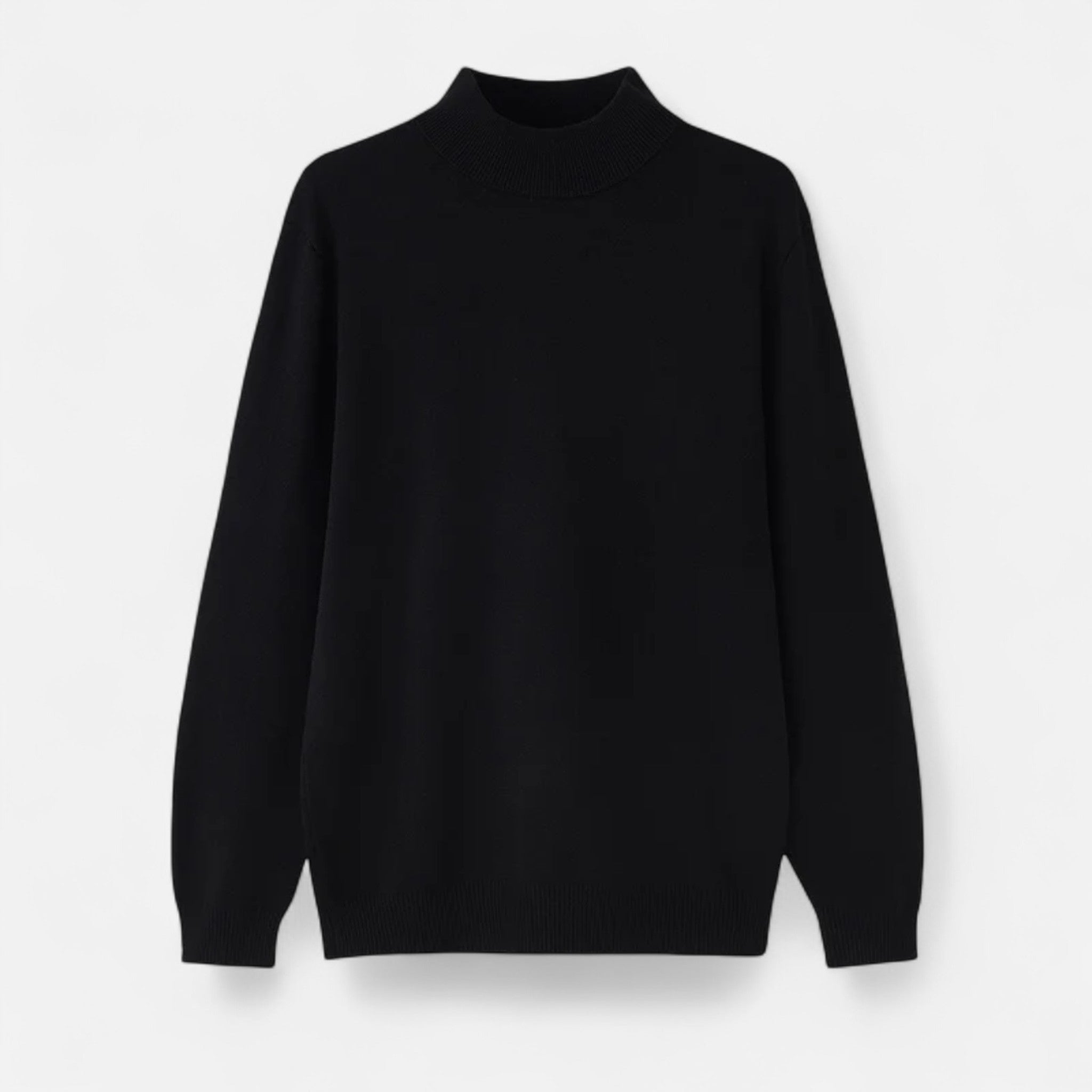 Solenne | Men’s Half-Turtleneck Cotton Blend Sweater