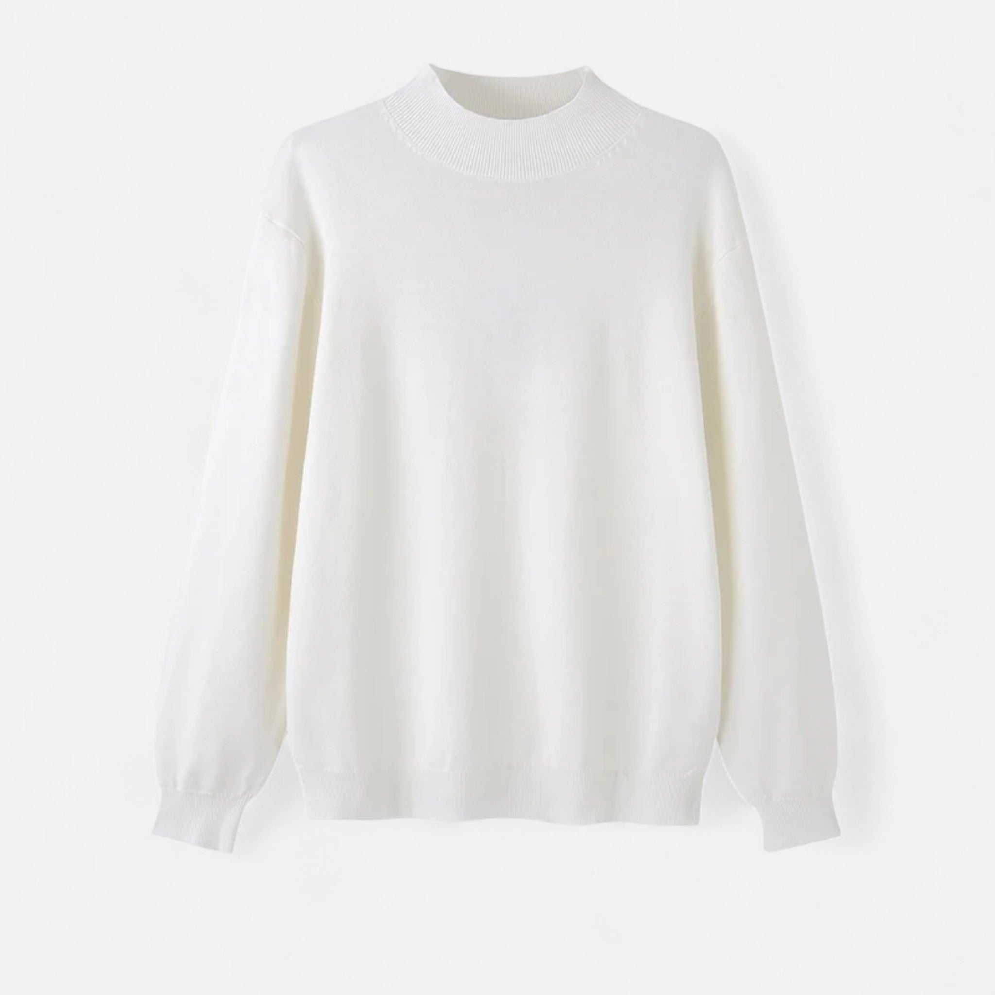 Solenne | Men’s Half-Turtleneck Cotton Blend Sweater