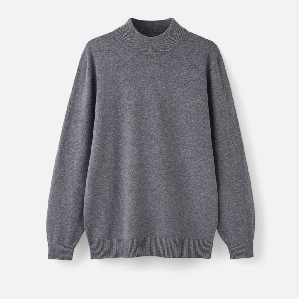 Solenne | Men’s Half-Turtleneck Cotton Blend Sweater